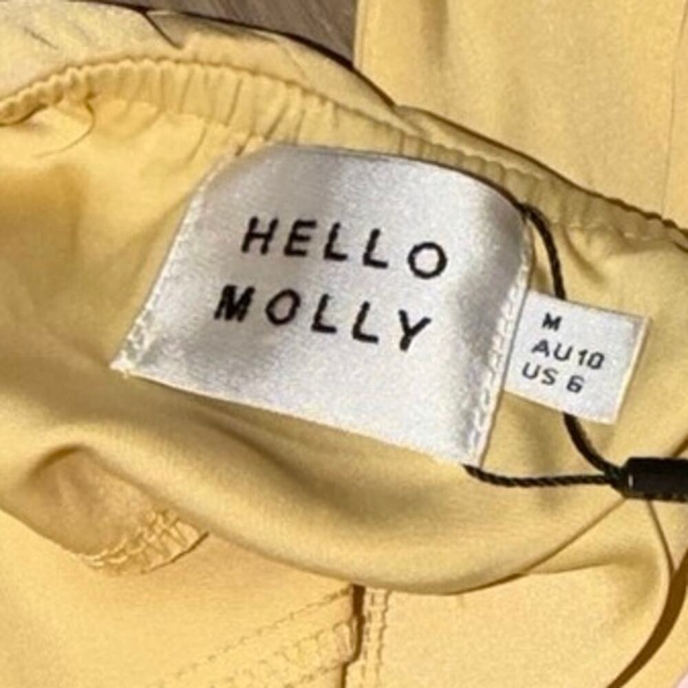 Hello Molly Pale Yellow One-Shoulder Satin Maxi Dress - Picture 5 of 9